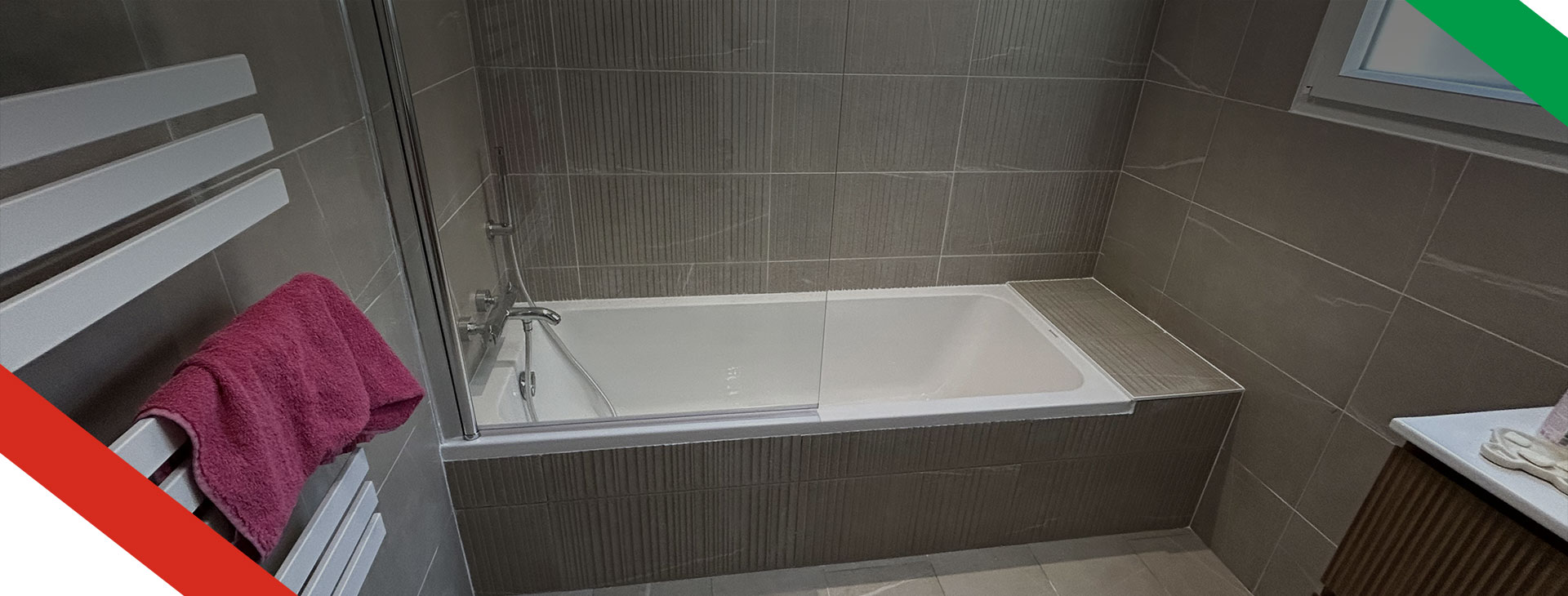 Création et rénovation de salle de bains complète à Biarritz